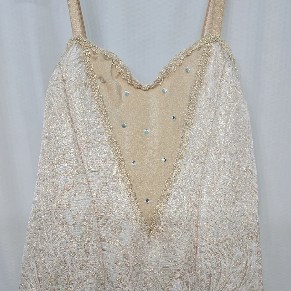 Kids Cream and Gold Dance Costume Dress